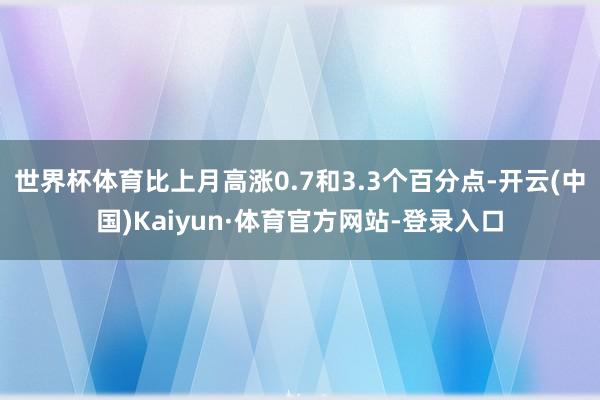 世界杯体育比上月高涨0.7和3.3个百分点-开云(中国)Kaiyun·体育官方网站-登录入口