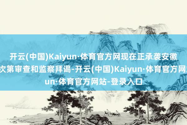 开云(中国)Kaiyun·体育官方网现在正承袭安徽省纪委监委次第审查和监察拜谒-开云(中国)Kaiyun·体育官方网站-登录入口