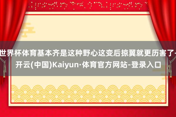 世界杯体育基本齐是这种野心这变后掠翼就更历害了-开云(中国)Kaiyun·体育官方网站-登录入口