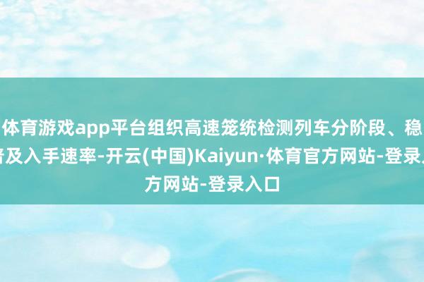 体育游戏app平台组织高速笼统检测列车分阶段、稳步普及入手速率-开云(中国)Kaiyun·体育官方网站-登录入口
